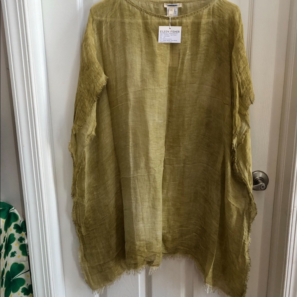 Raw edge poncho/cover up